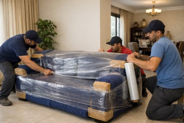 تغليف كنبة قبل نقل عفش قرطبة بالكويت