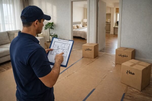 تنظيم تفريغ الكراتين وتوزيع العفش بعد نقل عفش المنصورية بالكويت