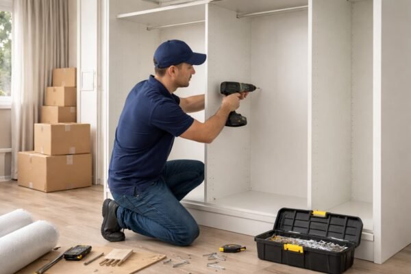 تركيب خزانة ملابس بعد نقل عفش الروضة